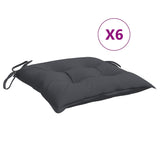 Vidaxl stolhynder 6 PCS 50x50x7 cm Oxford stof Anthracite -farvet
