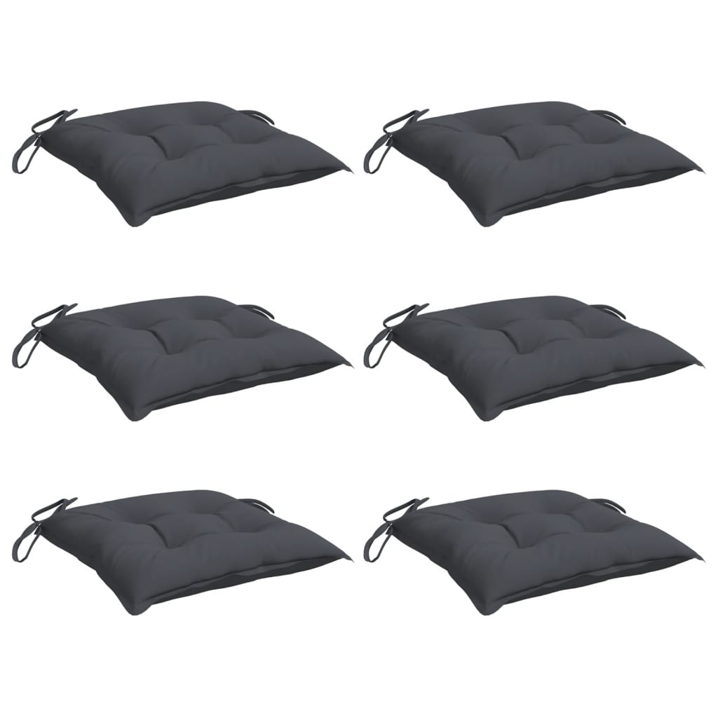 Vidaxl stolhynder 6 PCS 50x50x7 cm Oxford stof Anthracite -farvet