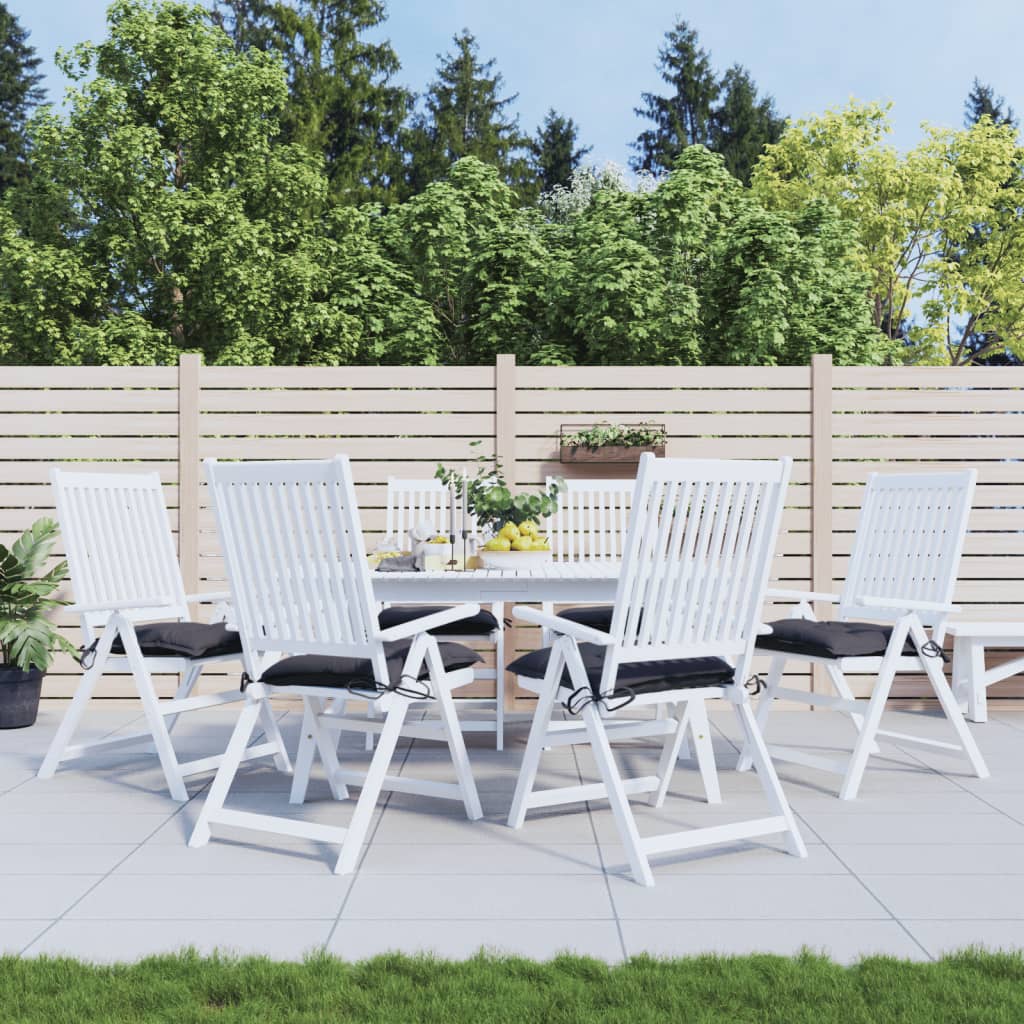 Vidaxl stolhynder 6 PCS 50x50x7 cm Oxford stof Anthracite -farvet
