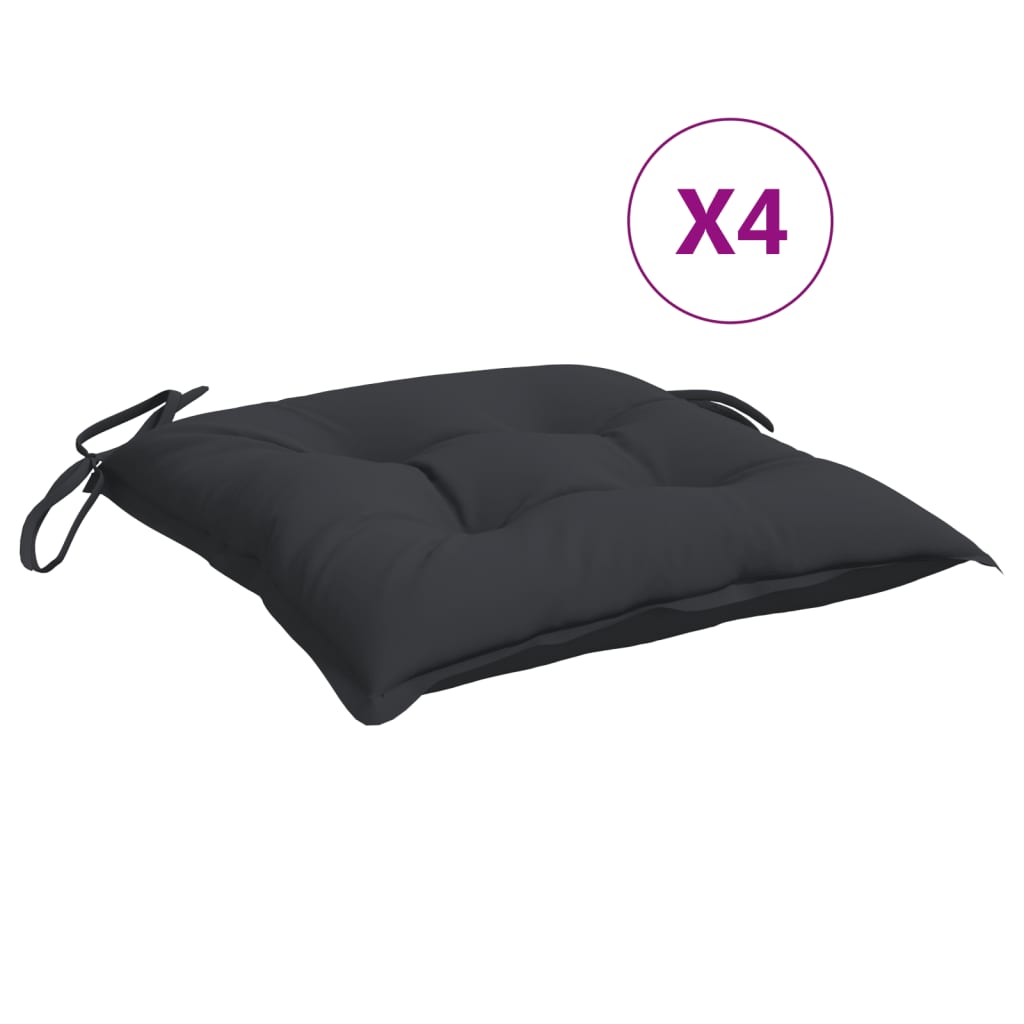 Vidaxl Palletpuder 4 ST 50x50x7 cm Oxford Stof sort sort