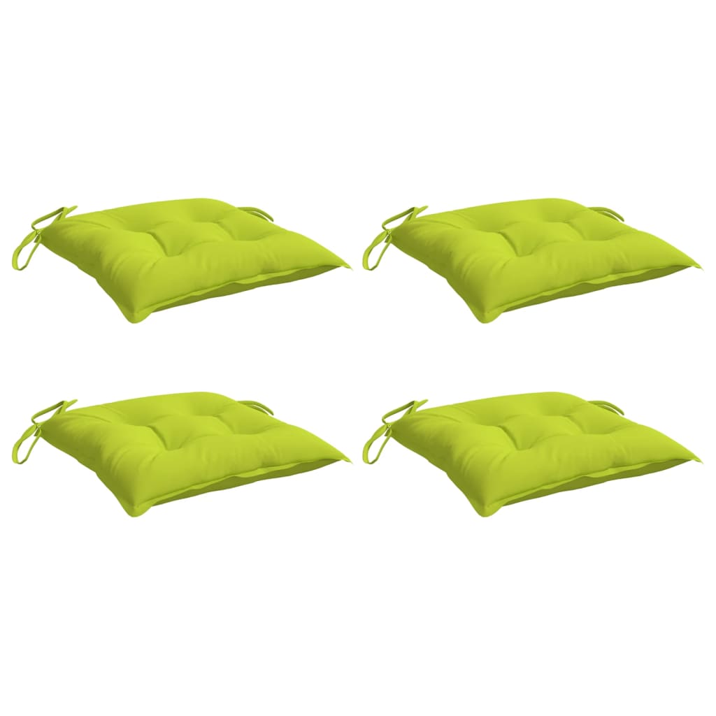 Coussins de palette vidaxl 4 ST 50x50x7 cm Tissu oxford vert brillant