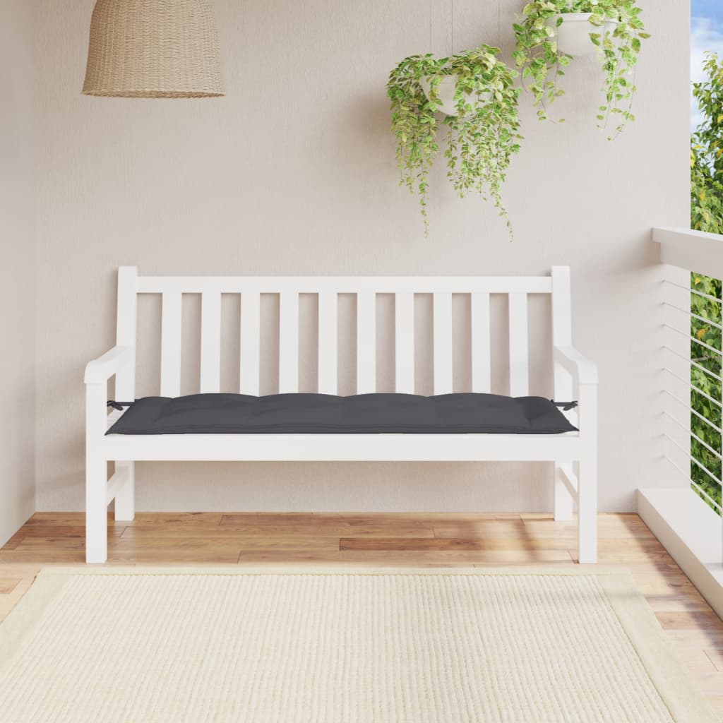 Vidaxl Garden bench cushion 150x50x7 cm Oxford fabric anthracite -colored
