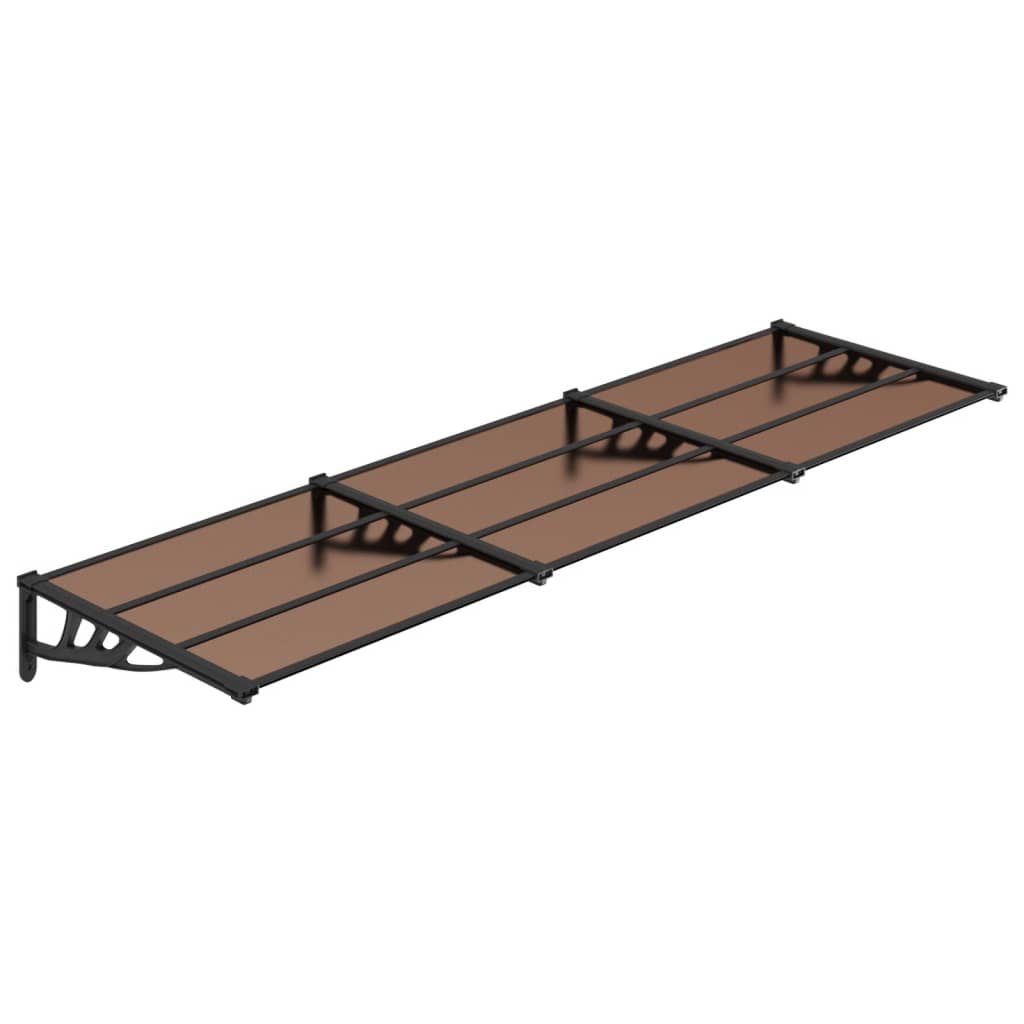 Vidaxl Door auvent 297.5x90 cm Polycarbonate noir