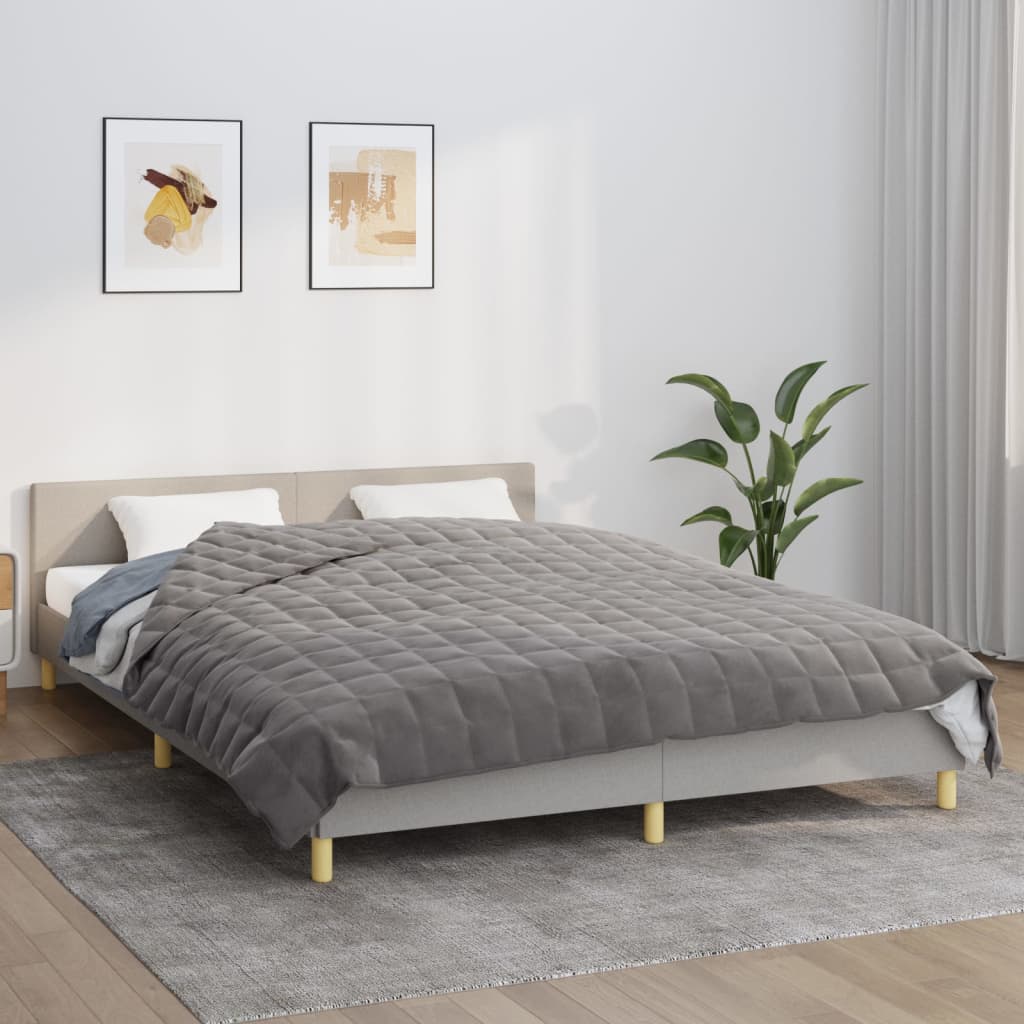 VIDAXL FAIBLAGE COUVERTURE 200X230 cm 13 kg de gris de tissu