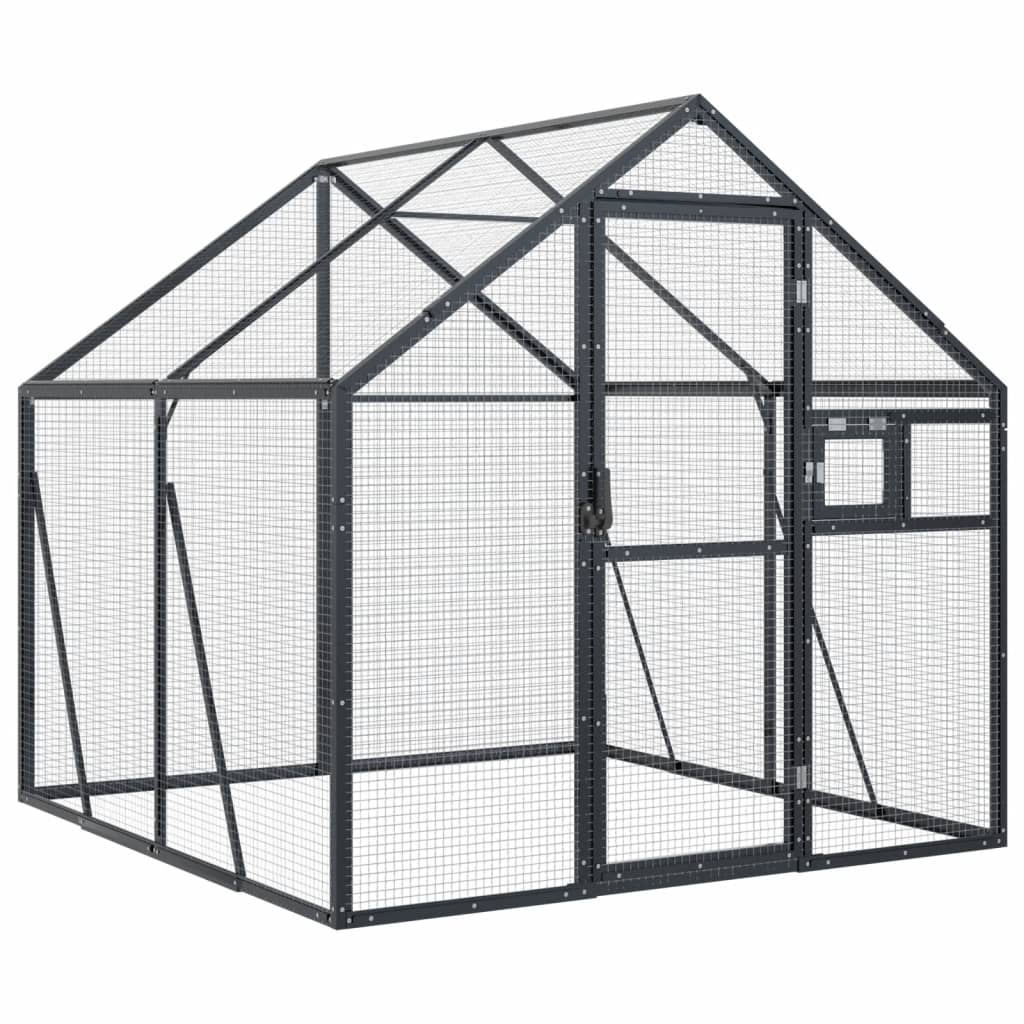 Vidaxl Aviary 1,79x2x1,85 m hliníkový antracity -