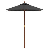 Vidaxl parasol s dřevěným pólem 196x231 cm anthracite -colored