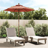 Vidaxl Parasol s dřevěným pólem 196x231 cm terakotta -