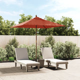 Vidaxl Parasol z lesenim drogom 198x198x231 cm Terracotta -Red -CORORED