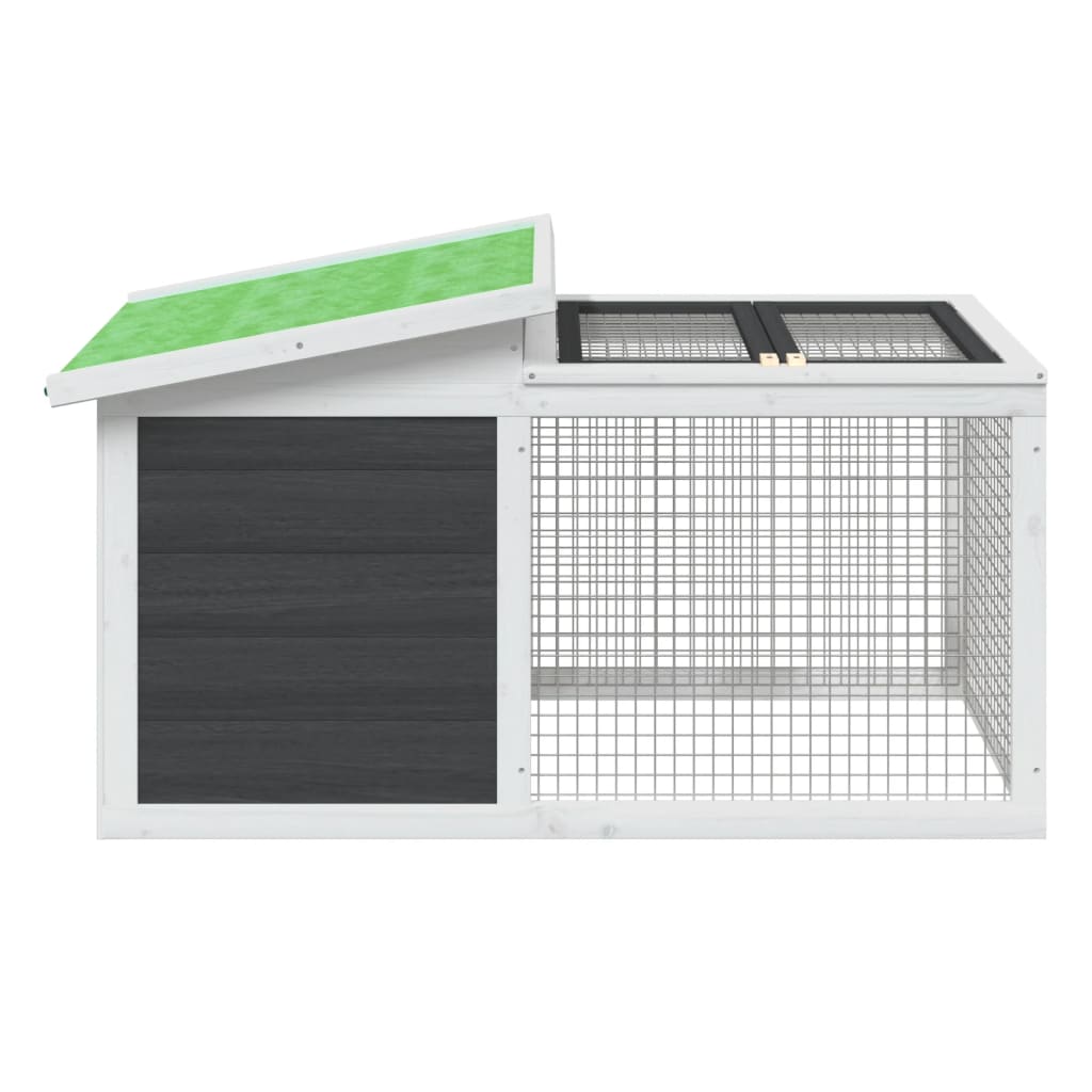 Vidaxl Rabbit Hutch 100,5x54x55 cm Solid Pine Grey