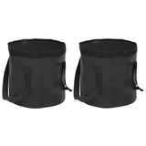 Vidaxl Emmers 2 PCS skládání 30 l pvc černé