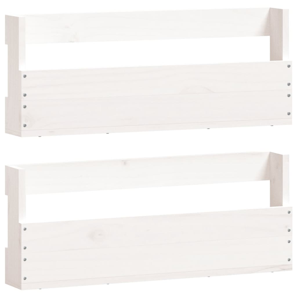 Stojany na boty Vidaxl 2 st 59x9x23 cm pevná borovice bílá