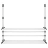 Rack di asciugatura Vidaxl per balcone 89x25x (60-95) CM Aluminium