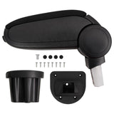 Vidaxl Armrest 13.5x32.5x (31-46.5) CM ABS Black