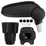 Vidaxl Armrest 12x33x (34-50) cm ABS sort