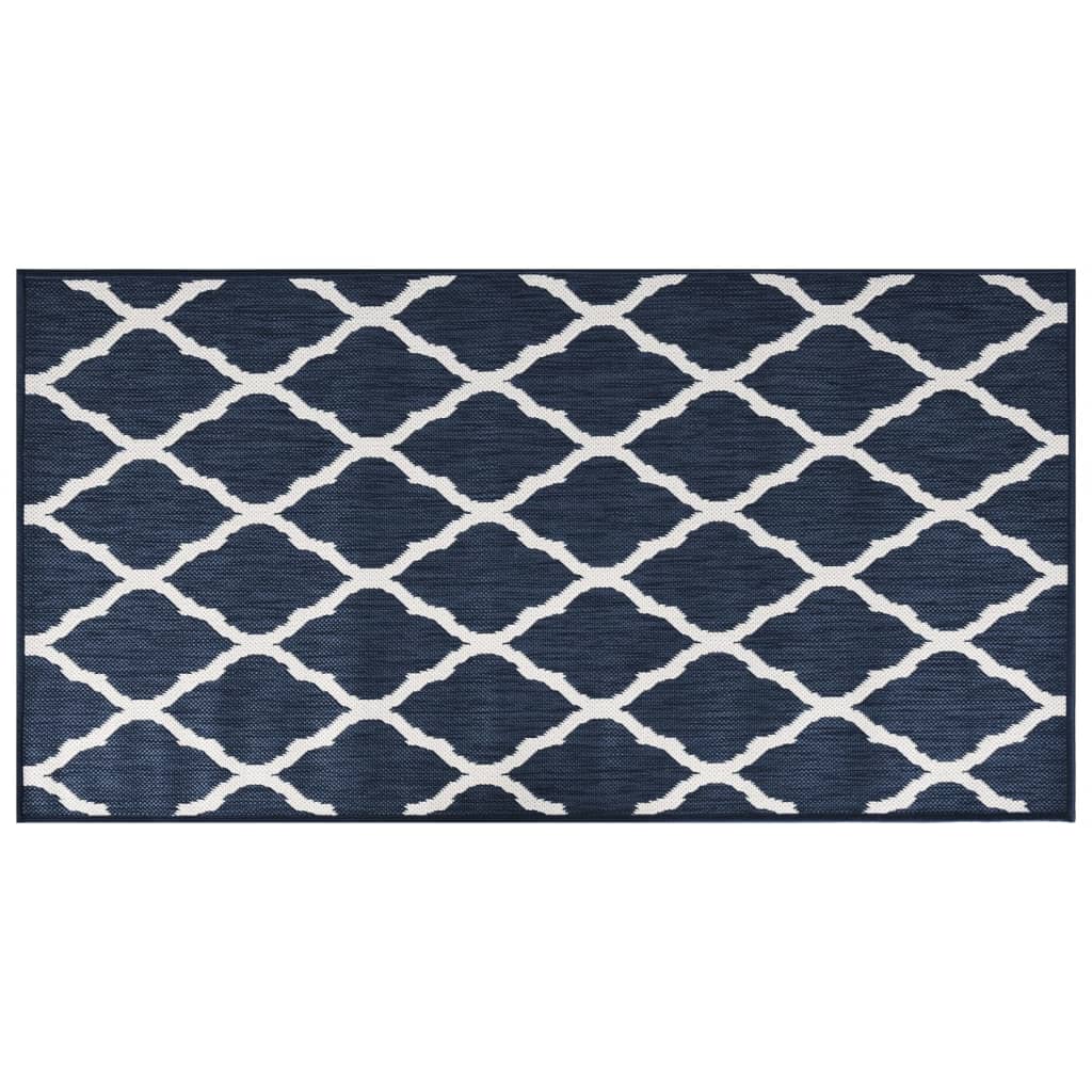 VidaXL outside rug reversible 80x150 cm navy blue and white