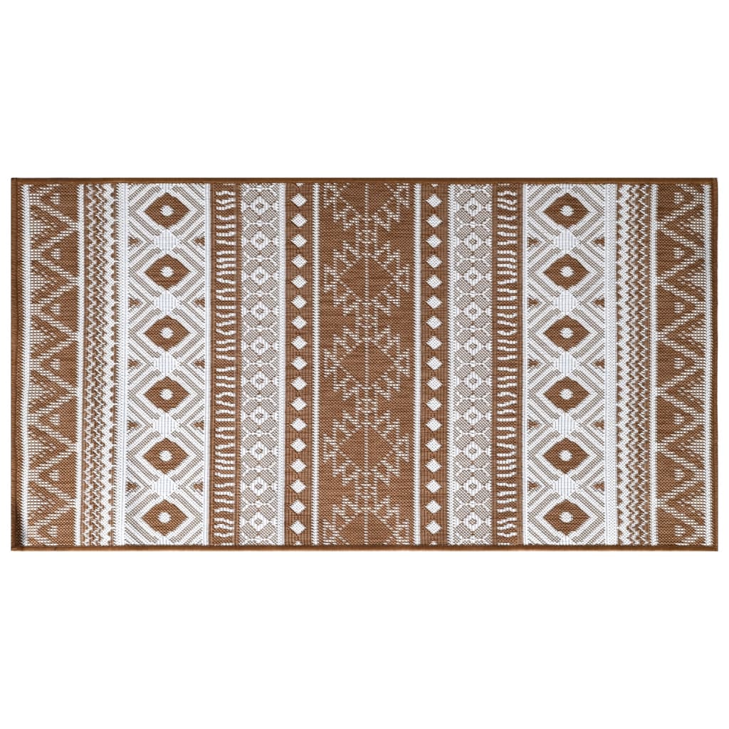 Vidaxl uden for tæppet reversibel 80x150 cm brun og hvid