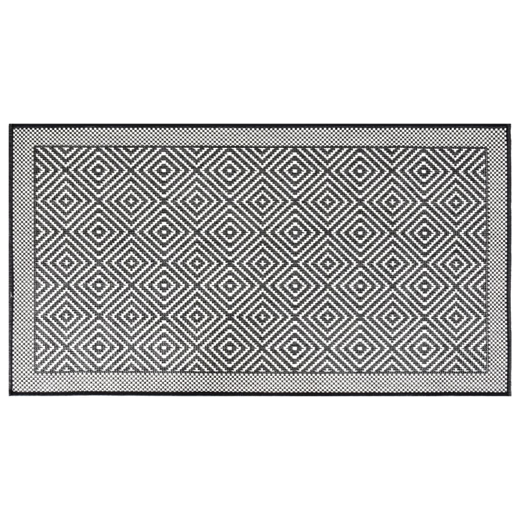 Vidaxl uden for tæppet reversibel 80x150 cm grå og hvid