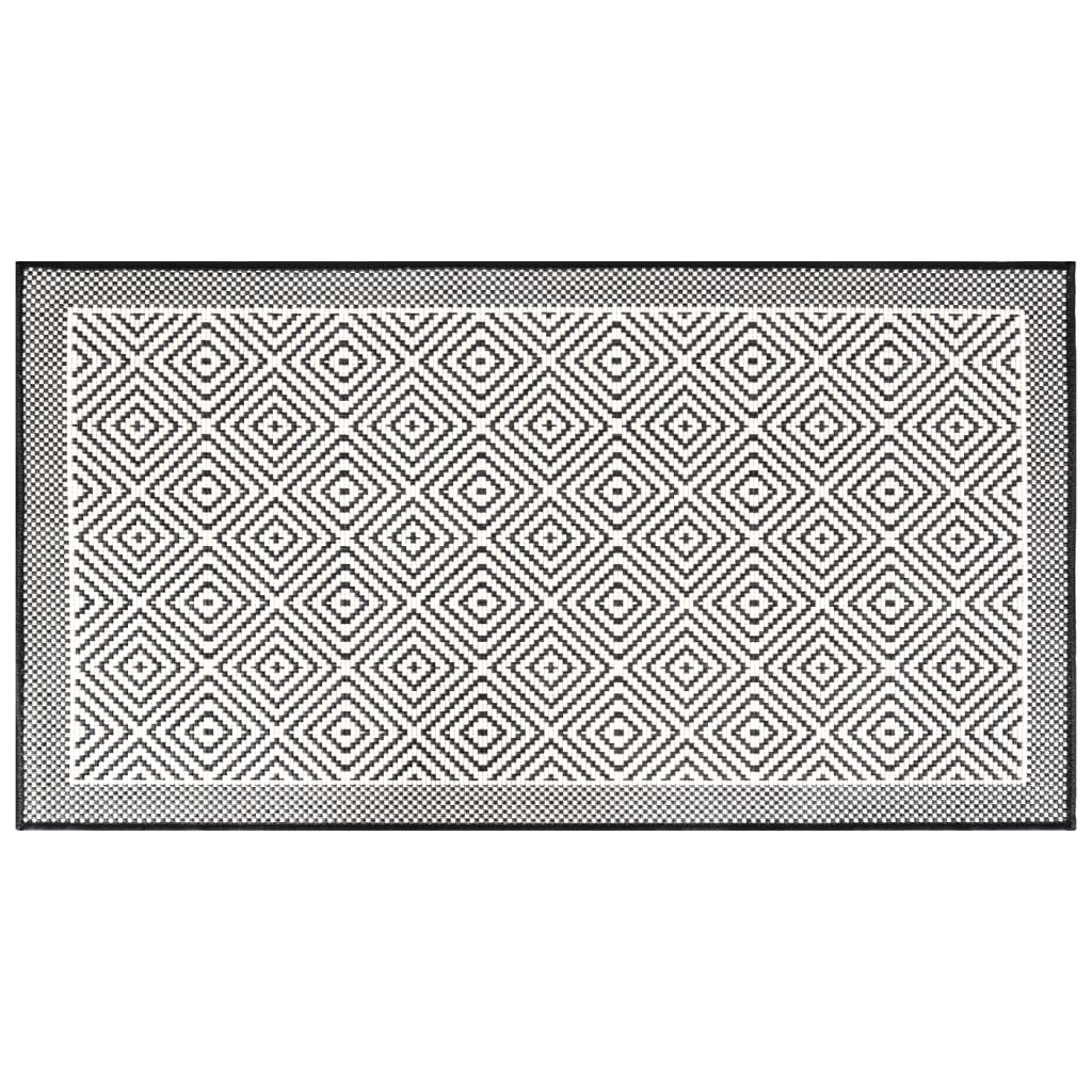 Vidaxl uden for tæppet reversibel 80x150 cm grå og hvid