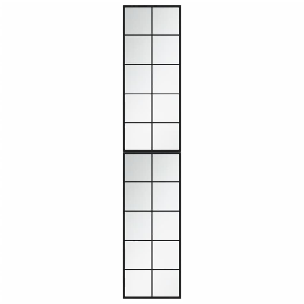 Specchi da parete Vidaxl 2 PC 100x40 cm in metallo nero