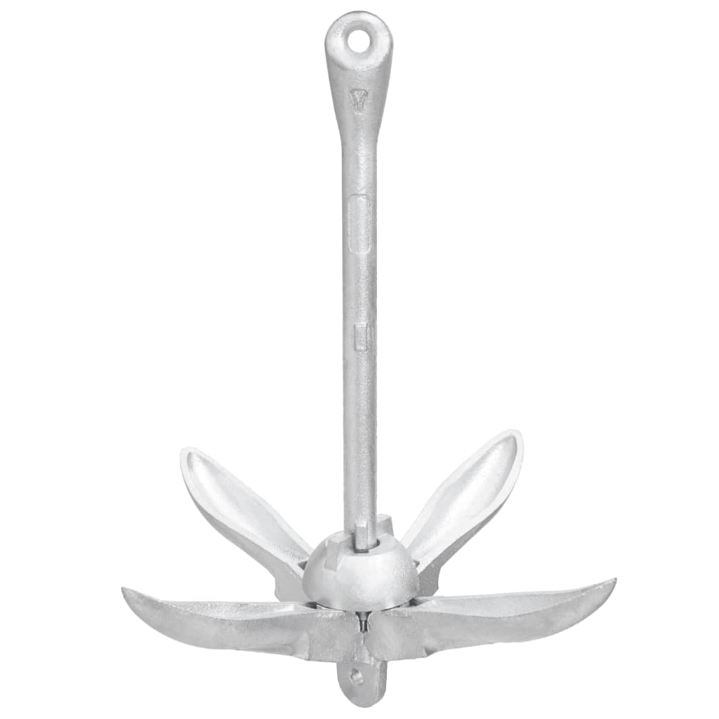 Vidaxl Anchorer flappbar 3.2 kg huet den Iron Sëlwer faarweg geschriwwen