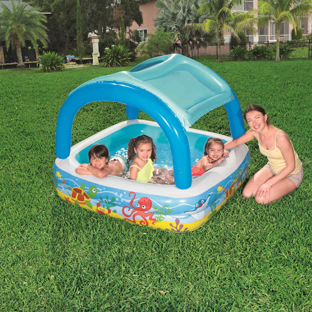 BESTWAY PLAY SWIMING POOL mit Dach 140x140x114 cm Blau 52192