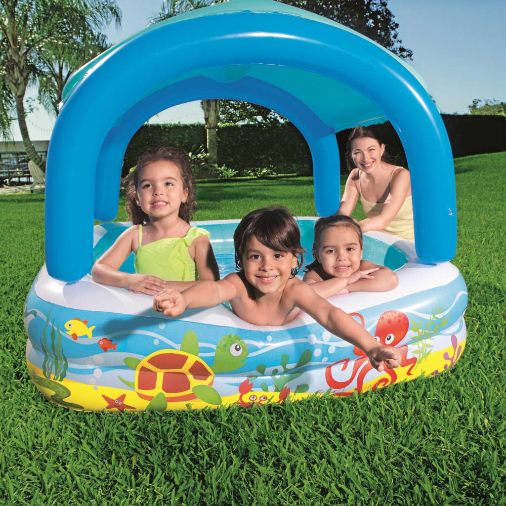 BESTWAY PLAY SWIMING POOL mit Dach 140x140x114 cm Blau 52192