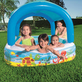 BESTWAY PLAY SWIMING POOL mit Dach 140x140x114 cm Blau 52192