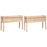 Vidaxl Planters with legs 2 pcs Solid pine