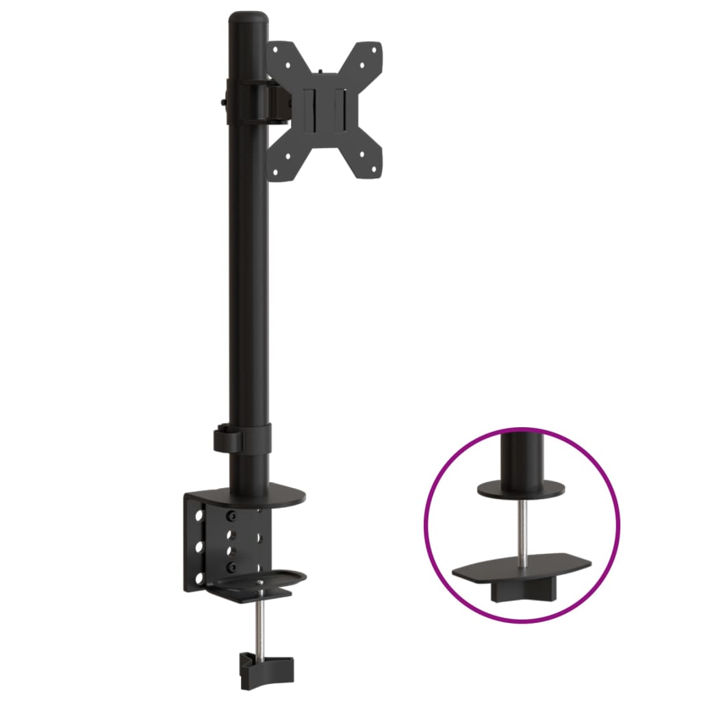 Support de moniteur Vidaxl Vesa 75 100 mm en acier noir