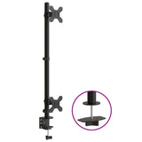 Vidaxl Monitor Standard Double Vesa 75 100 mm en acier noir