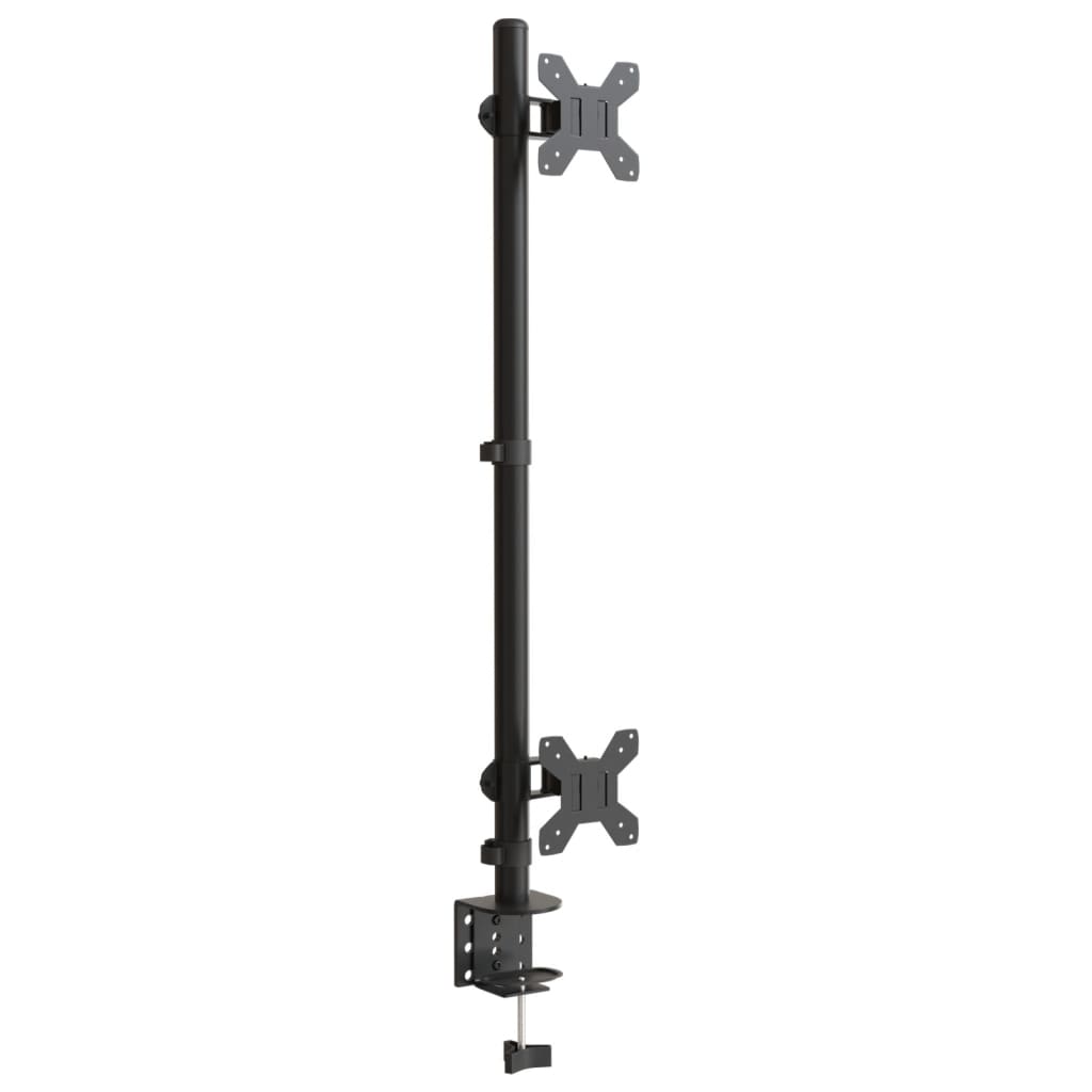 Vidaxl Monitor Standard Double Vesa 75 100 mm en acier noir