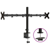 Vidaxl Monitor Standard Double Vesa 75 100 mm en acier noir