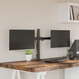 Vidaxl Monitor Standard Double Vesa 75 100 mm en acier noir