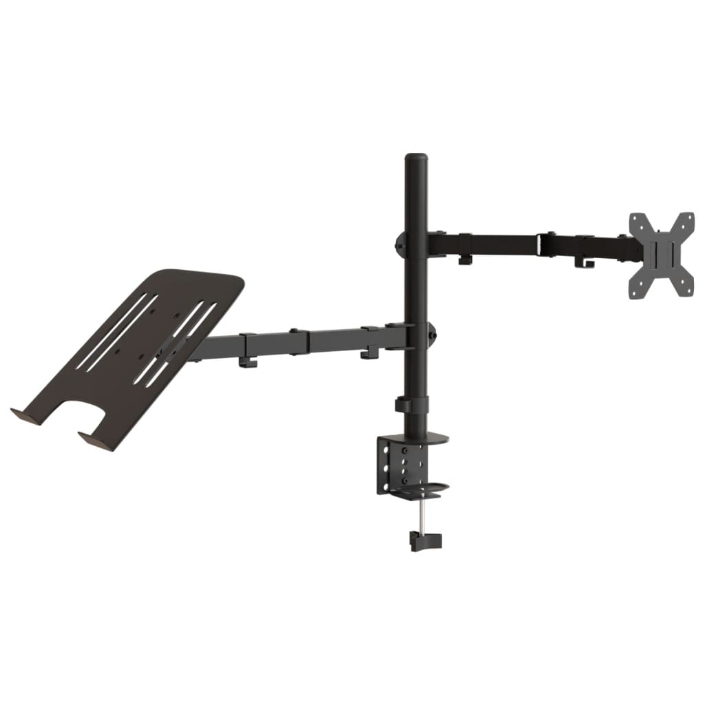 Support de moniteur Vidaxl Vesa 75 100 mm en acier noir