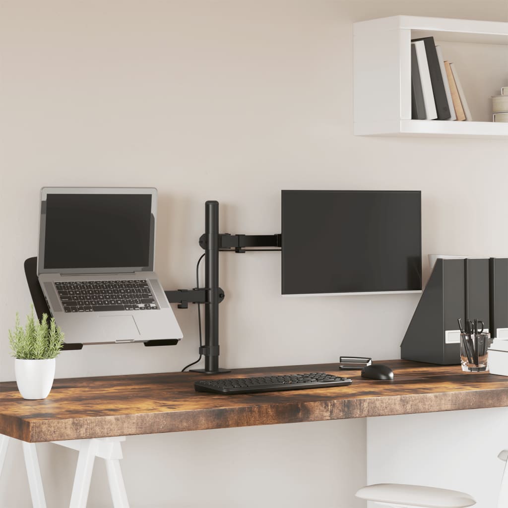 Support de moniteur Vidaxl Vesa 75 100 mm en acier noir