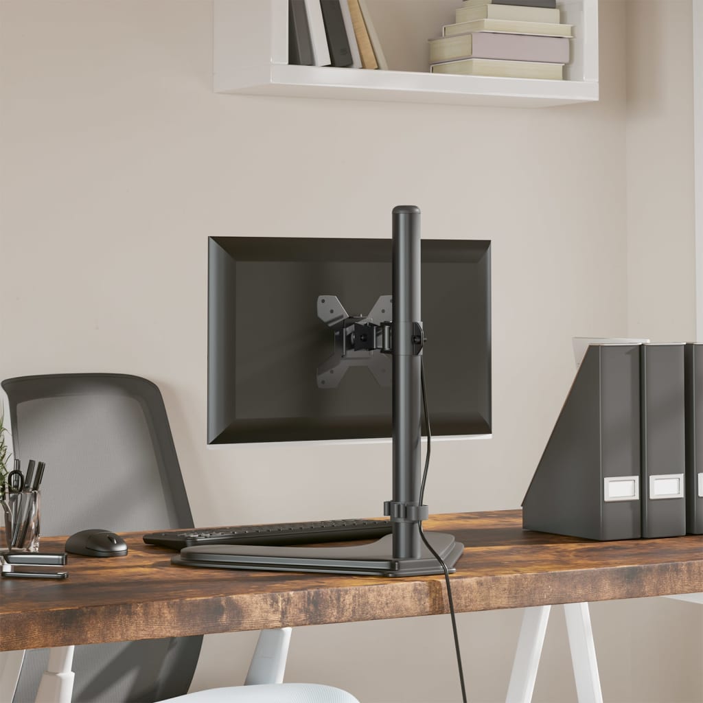 Vidaxl monitor nosilec VESA 75 100 mm črno jeklo
