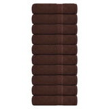 Vidaxl Asciugamani per doccia 10 ST 70x140 cm 360 g m² 100% di cotone marrone