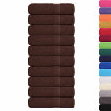 Vidaxl Asciugamani per doccia 10 ST 70x140 cm 360 g m² 100% di cotone marrone