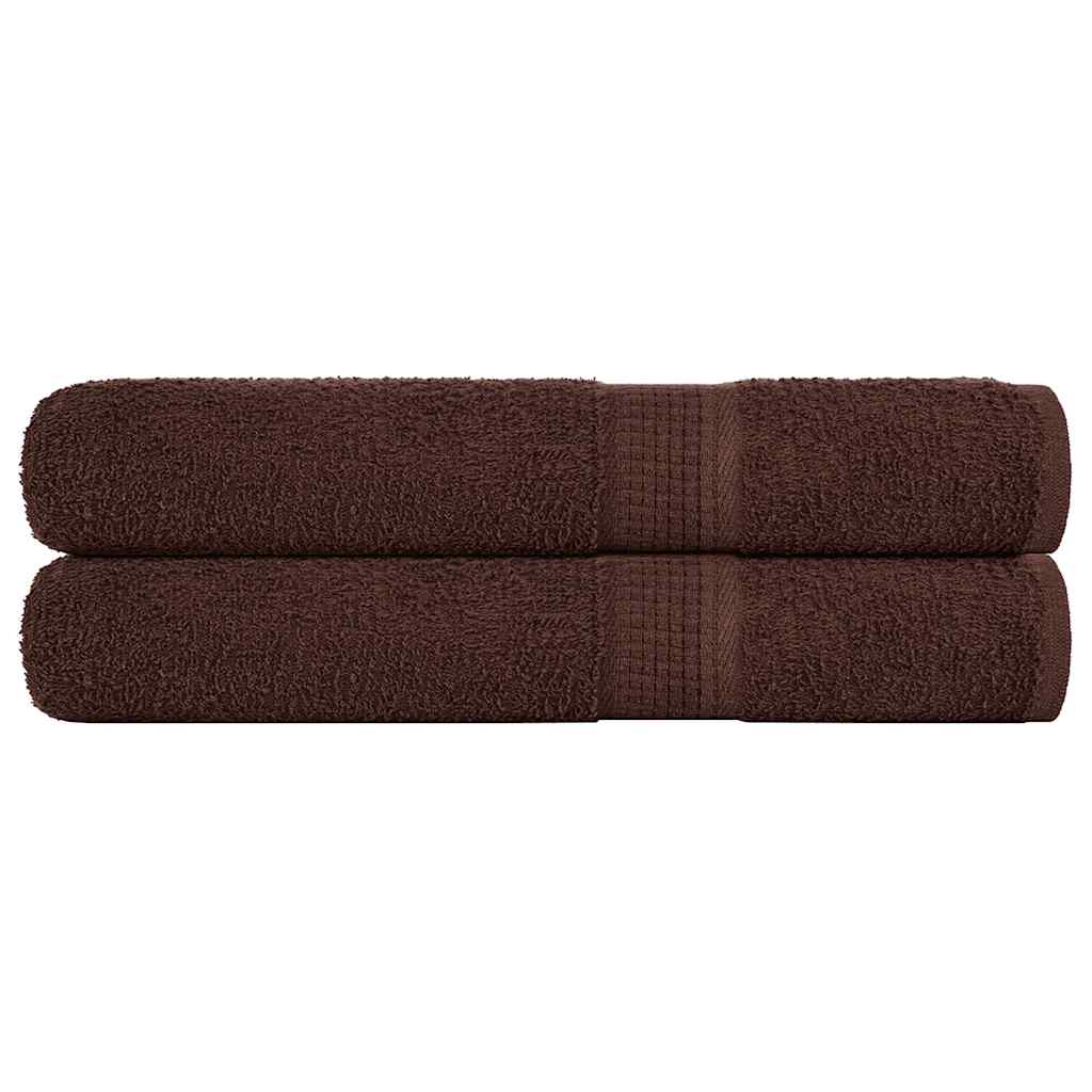 Bidaxl handdukar 2 st 100x200 cm 360 g m² 100% bomullsbrun
