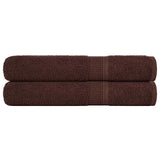 Bidaxl handdukar 2 st 100x200 cm 360 g m² 100% bomullsbrun