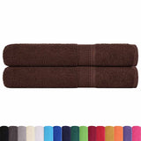 Bidaxl handdukar 2 st 100x200 cm 360 g m² 100% bomullsbrun