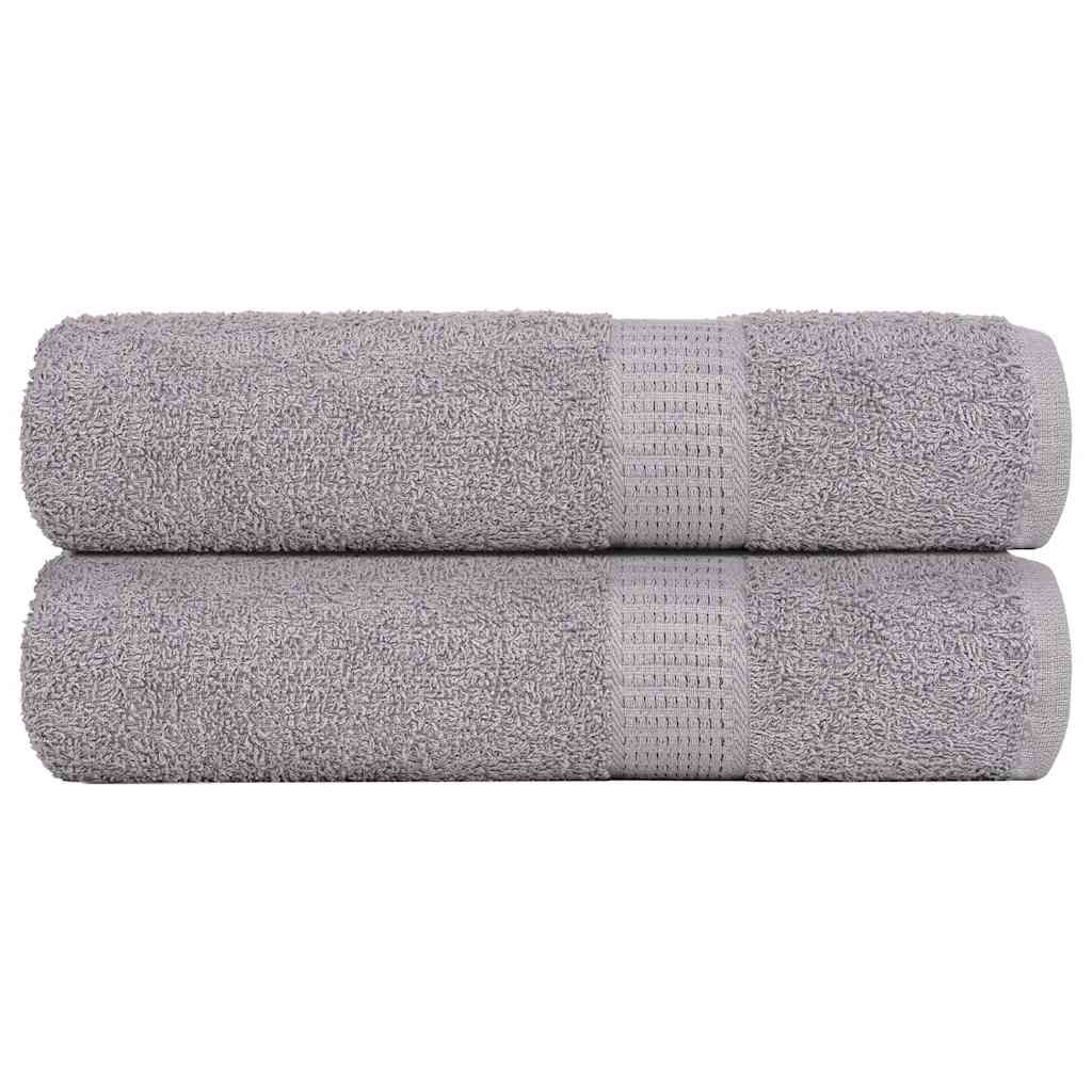 Serviettes Vidaxl 2 ST 50x100 cm 360 g m² 100% coton gris