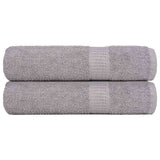 Serviettes Vidaxl 2 ST 50x100 cm 360 g m² 100% coton gris