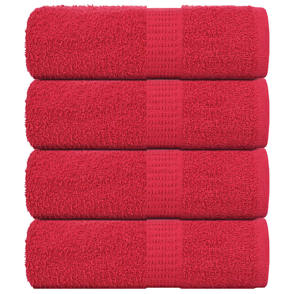 Vidaxl Gaascht wipes 4 PCs 30x50 cm 360 g m² äntwert 100% Koteng rout