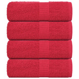 Vidaxl Gaascht wipes 4 PCs 30x50 cm 360 g m² äntwert 100% Koteng rout