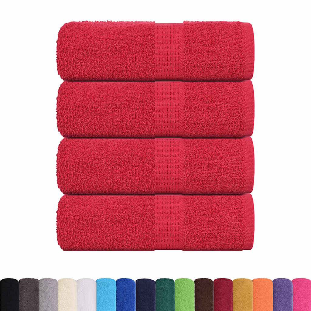 Vidaxl Gaascht wipes 4 PCs 30x50 cm 360 g m² äntwert 100% Koteng rout