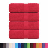 Vidaxl Gaascht wipes 4 PCs 30x50 cm 360 g m² äntwert 100% Koteng rout