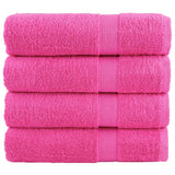 Serviettes de bain Vidaxl Solund 4 pcs 600 g m² 70x140 cm rose