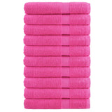 Asciugamani vidaxl solund 10 st 600 g m² 100x200 cm rosa