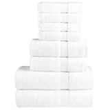 Vidaxl Set di asciugamani a 8 pezzi Solundio 600 g m² bianco